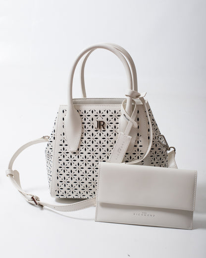 Borsa John Richmond in vera pelle con dettagli traforati donna