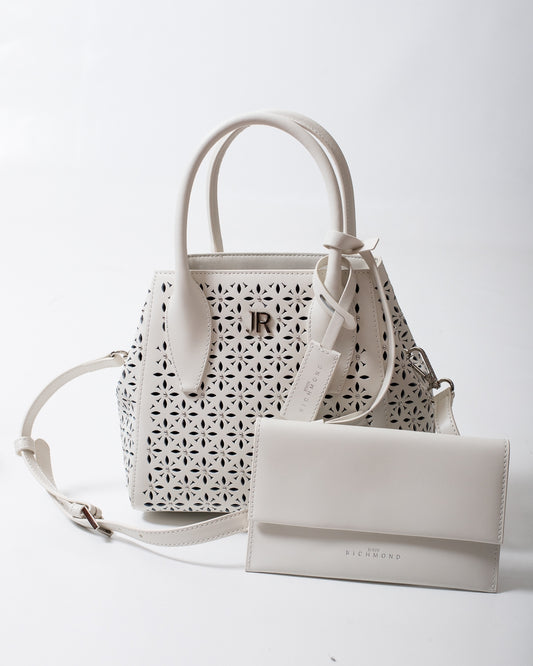 Borsa John Richmond in vera pelle con dettagli traforati donna