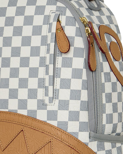 Zaino Sprayground bianco EMBOSSED CREAM CHECK BACKPACK
