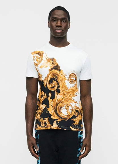 T-Shirt Versace Jeans Couture regular "Wave Baroque" uomo