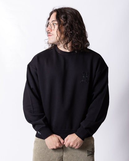Felpa Richmond X con logo ricamato fronte-retro