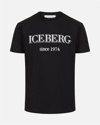 T-Shirt Icebrg con logo frontale stampato e ricamato