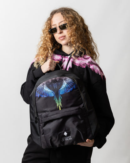 Zaino Marcelo Burlon in nylon "Icon Wings Royal"