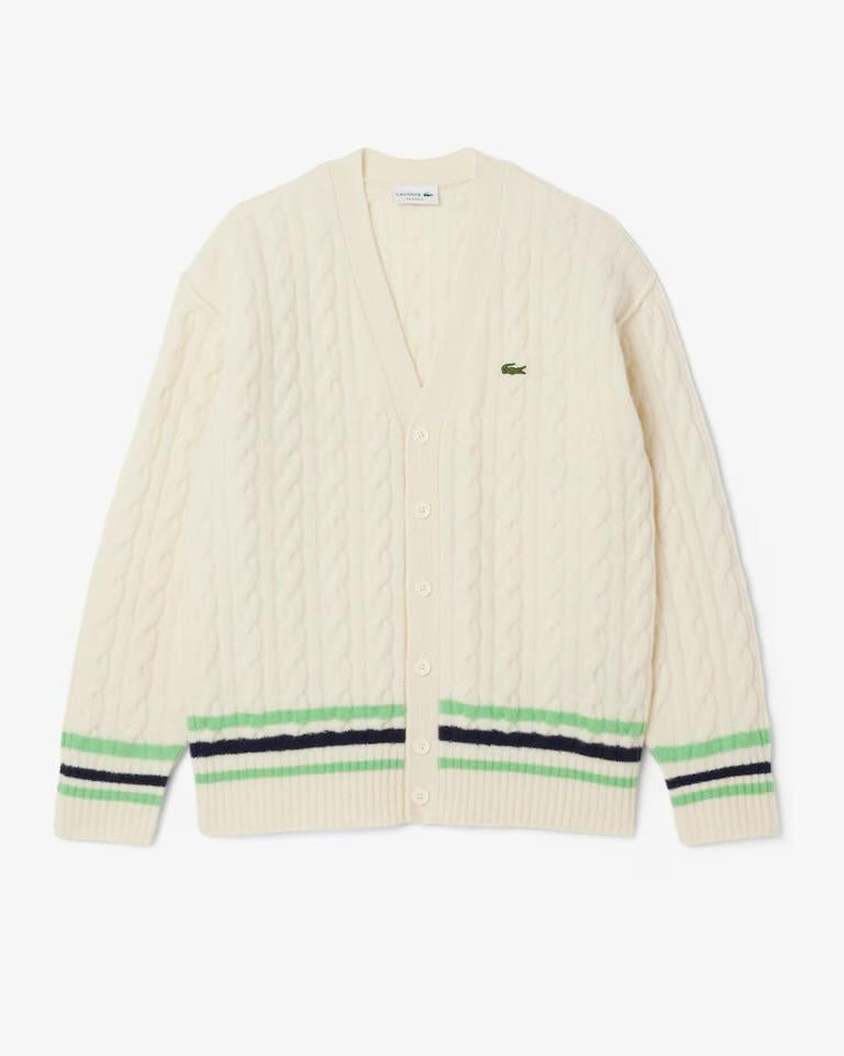 Cardigan Lacoste con ricami uomo