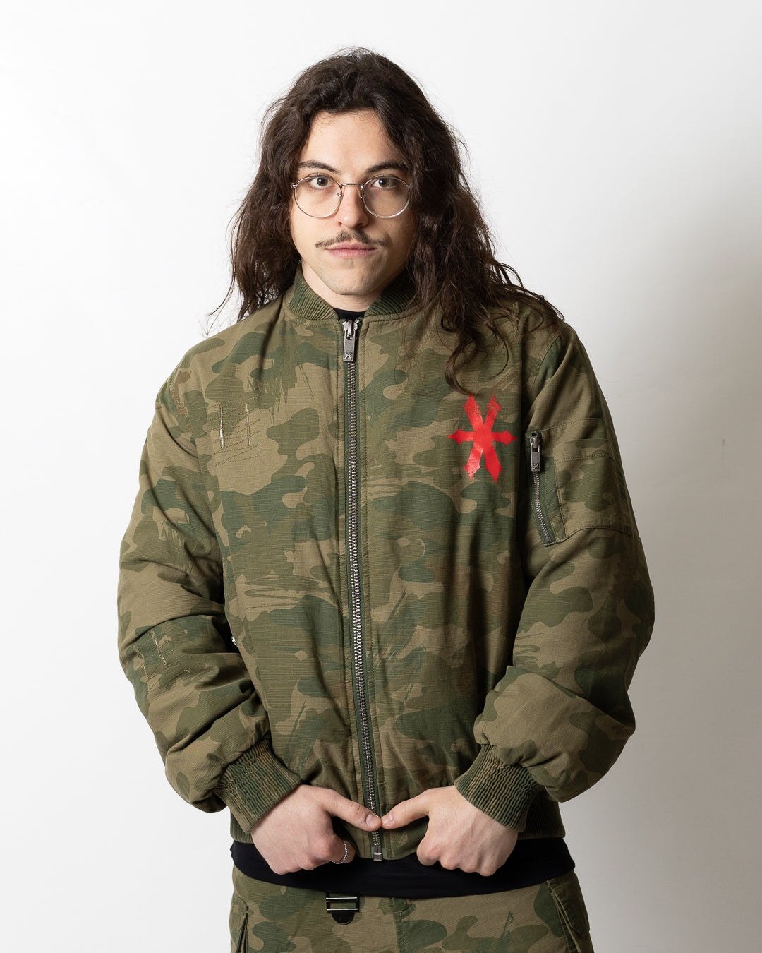 Giubbotto Richmond X bomber "Camo Logo" uomo