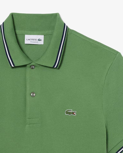 Polo Lacoste regular con bordo in risalto uomo