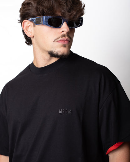 T-Shirt MSGM doppio tessuto con ricamo