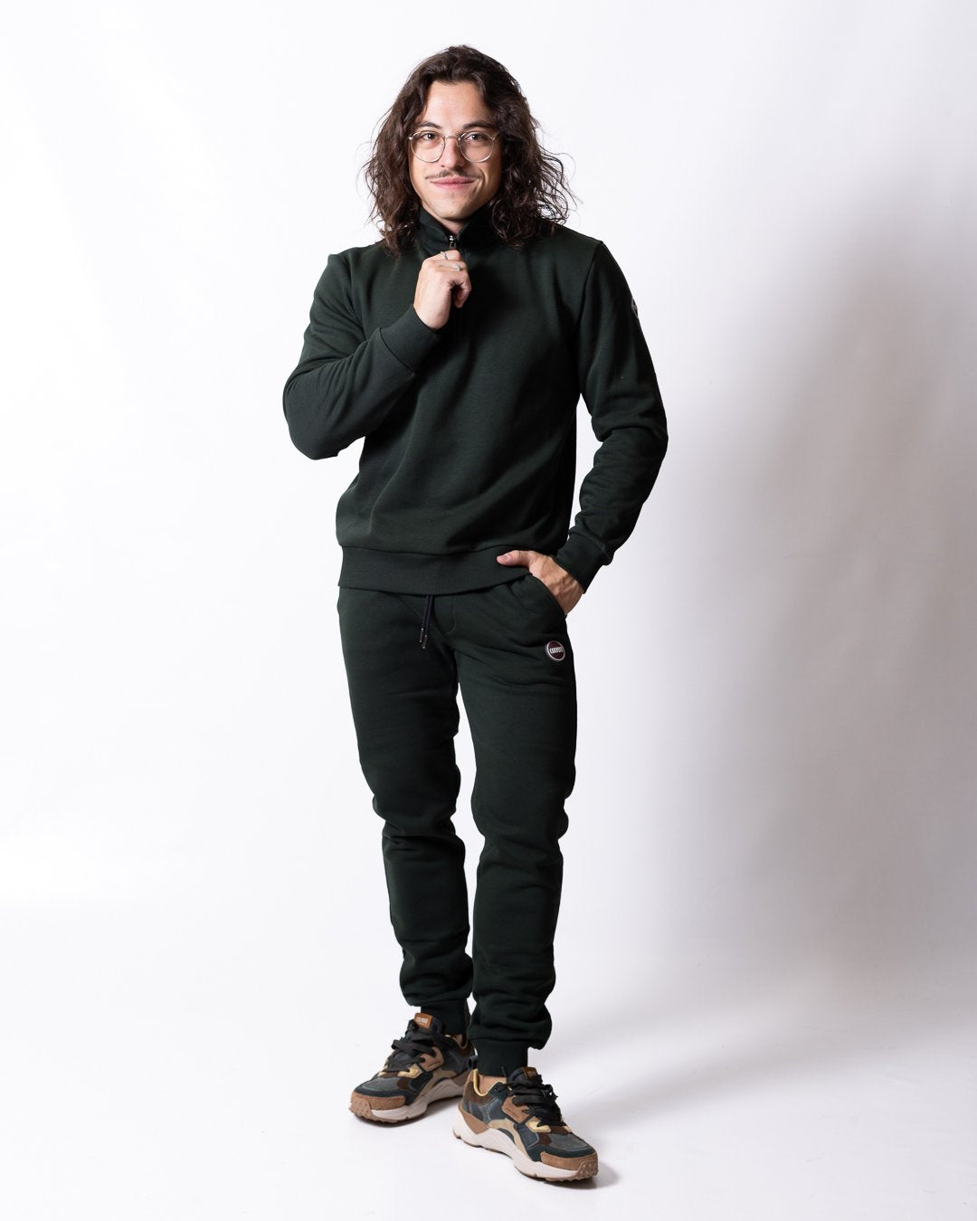 Felpa Colmar essential mezza zip uomo