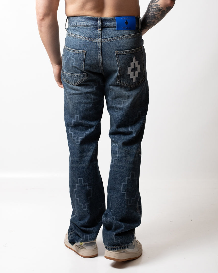 Jeans Marcelo Burlon straight "Logomania" uomo