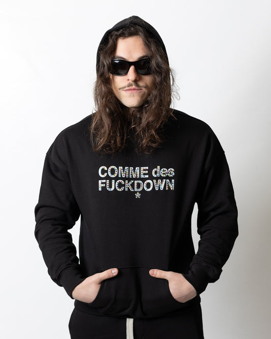 Felpa Comme des Fuckdown con cappuccio e borchie uomo
