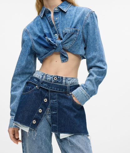 Jeans Karl Lagerfeld Jeans straight con minigonna donna