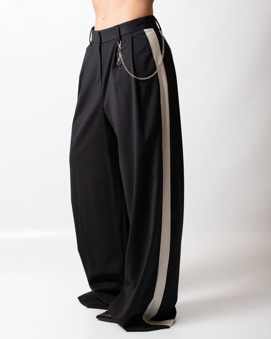 Pantalone Richmond X in misto lana con catena donna