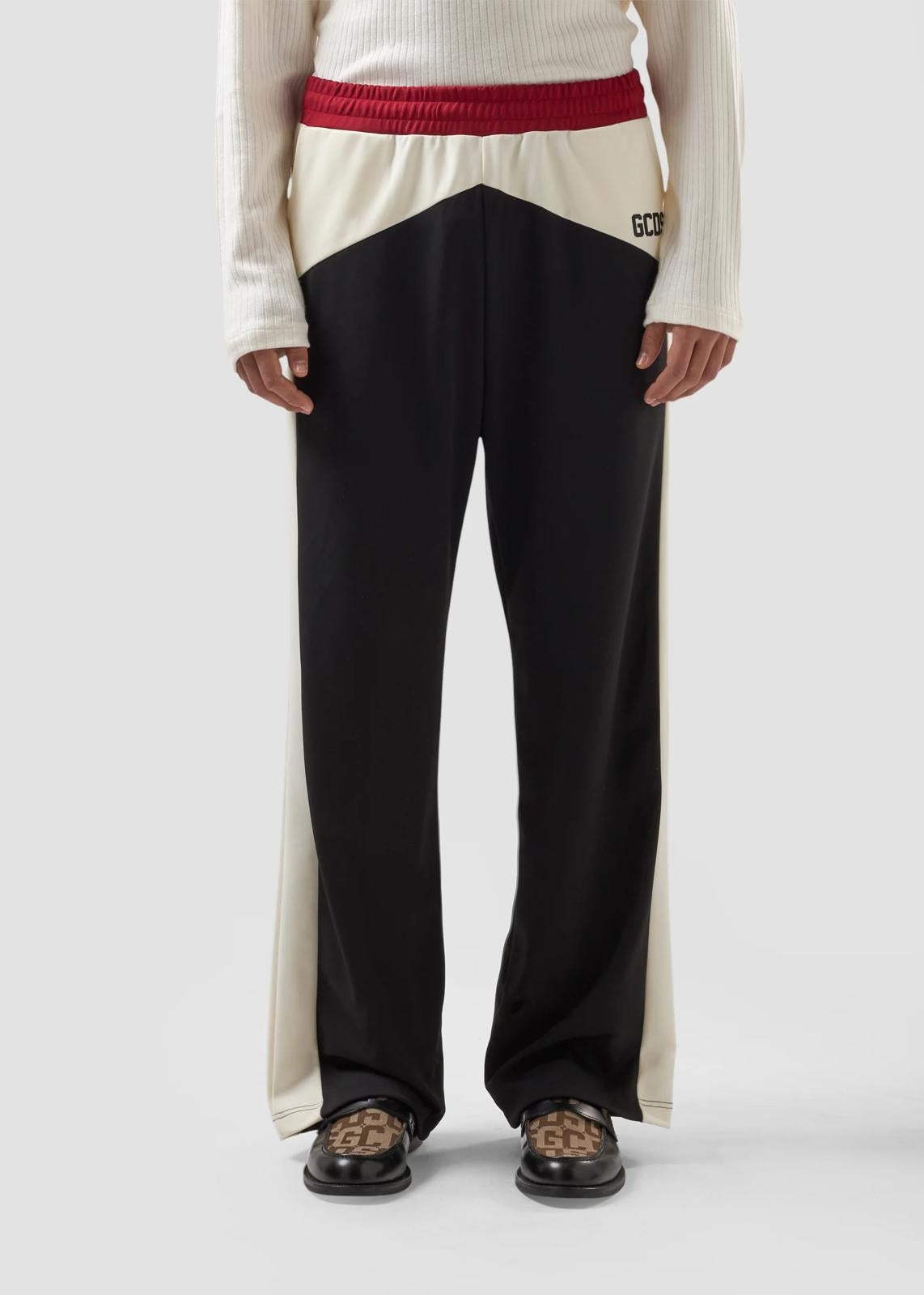 Pantalone GCDS Essentials color block in nylon uomo