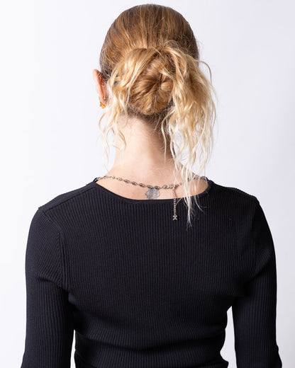 Maglia Richmond X in costina con catena donna