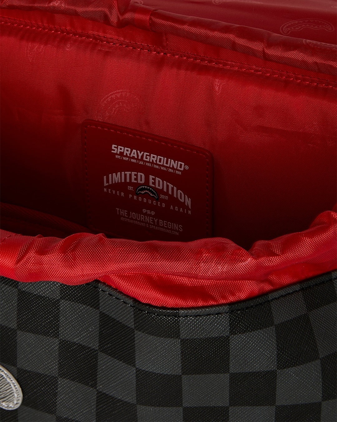 Zaino Sprayground nero SILVER SIDE DRIP BLACK CHECK MONTE CARLO