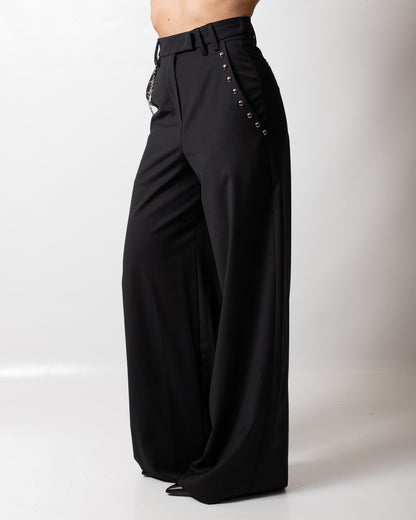 Pantalone Richmond X in misto lana con borchie donna