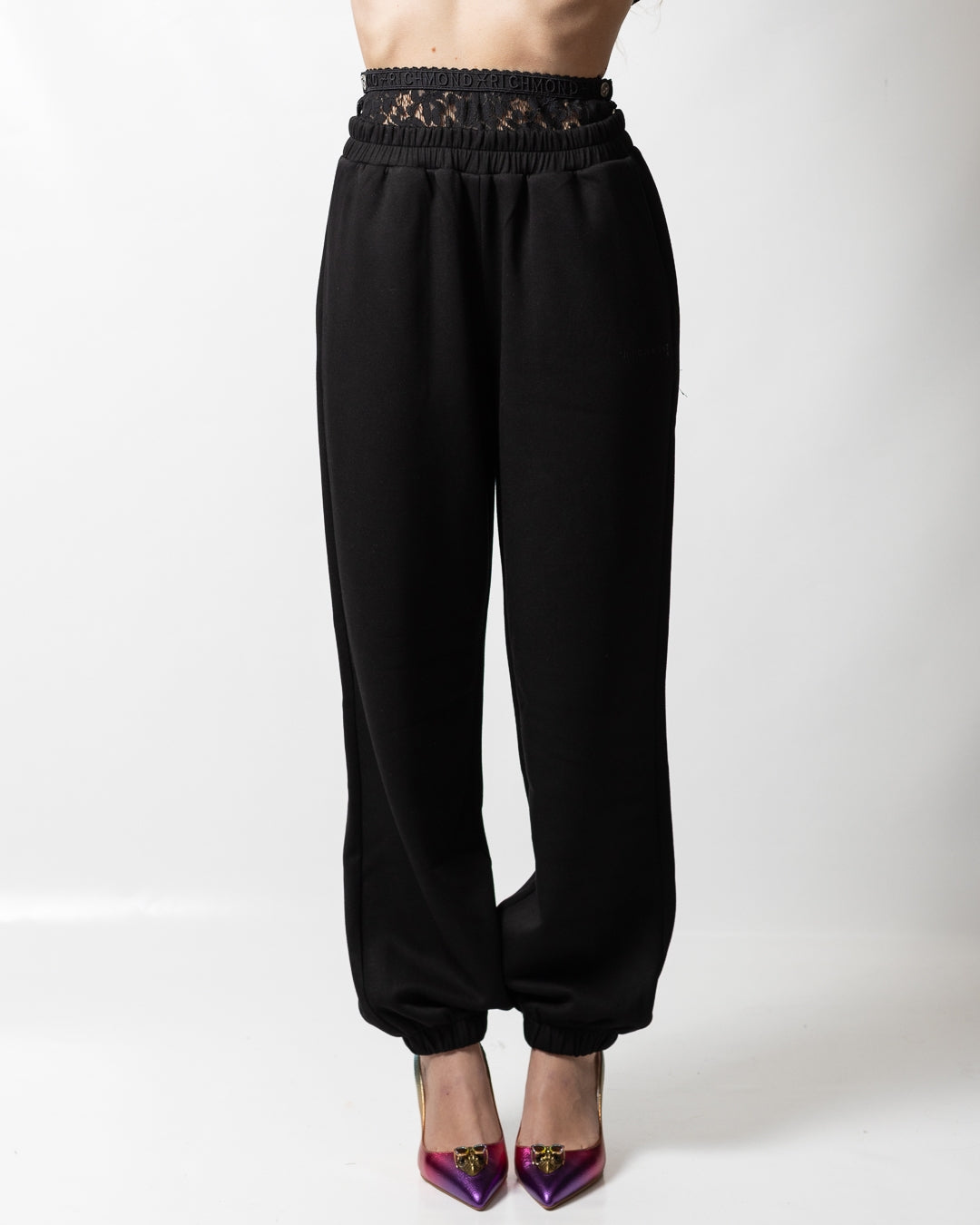 Pantalone Richmond X in felpa con pizzo donna