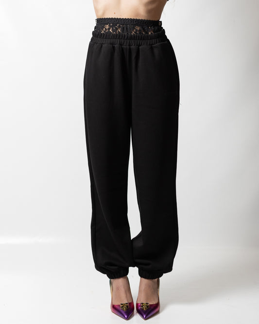 Pantalone Richmond X in felpa con pizzo donna
