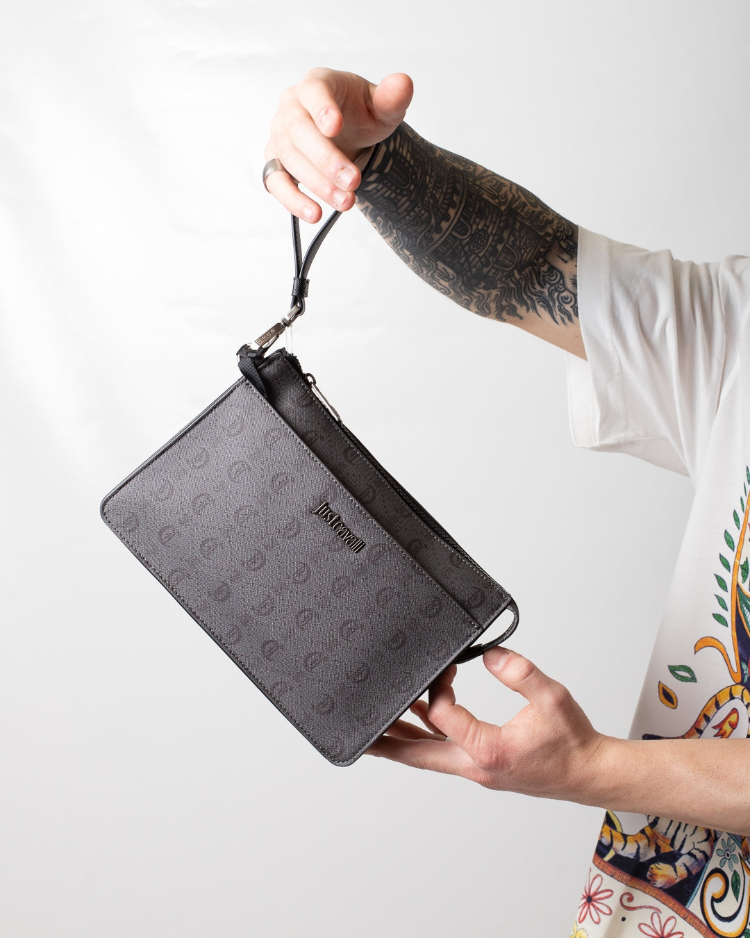 Pochette Just Cavalli "Gothic Print" in ecopelle