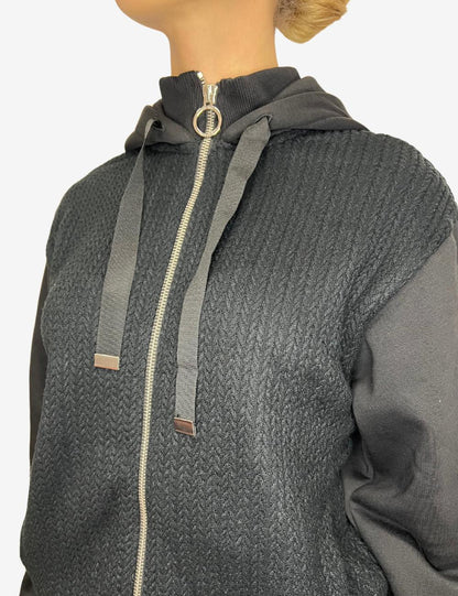 Felpa Colmar full zip con cappuccio in maglia intrecciata donna