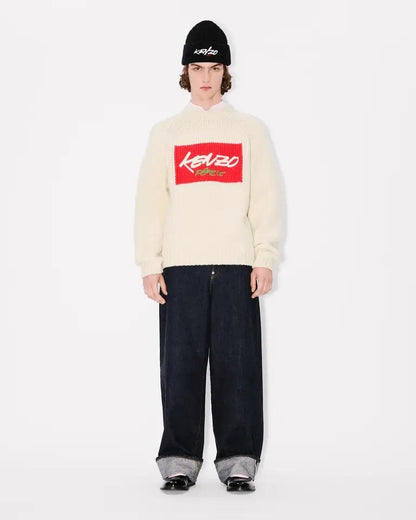 Maglia Kenzo Paris in lana girocollo ricamata uomo