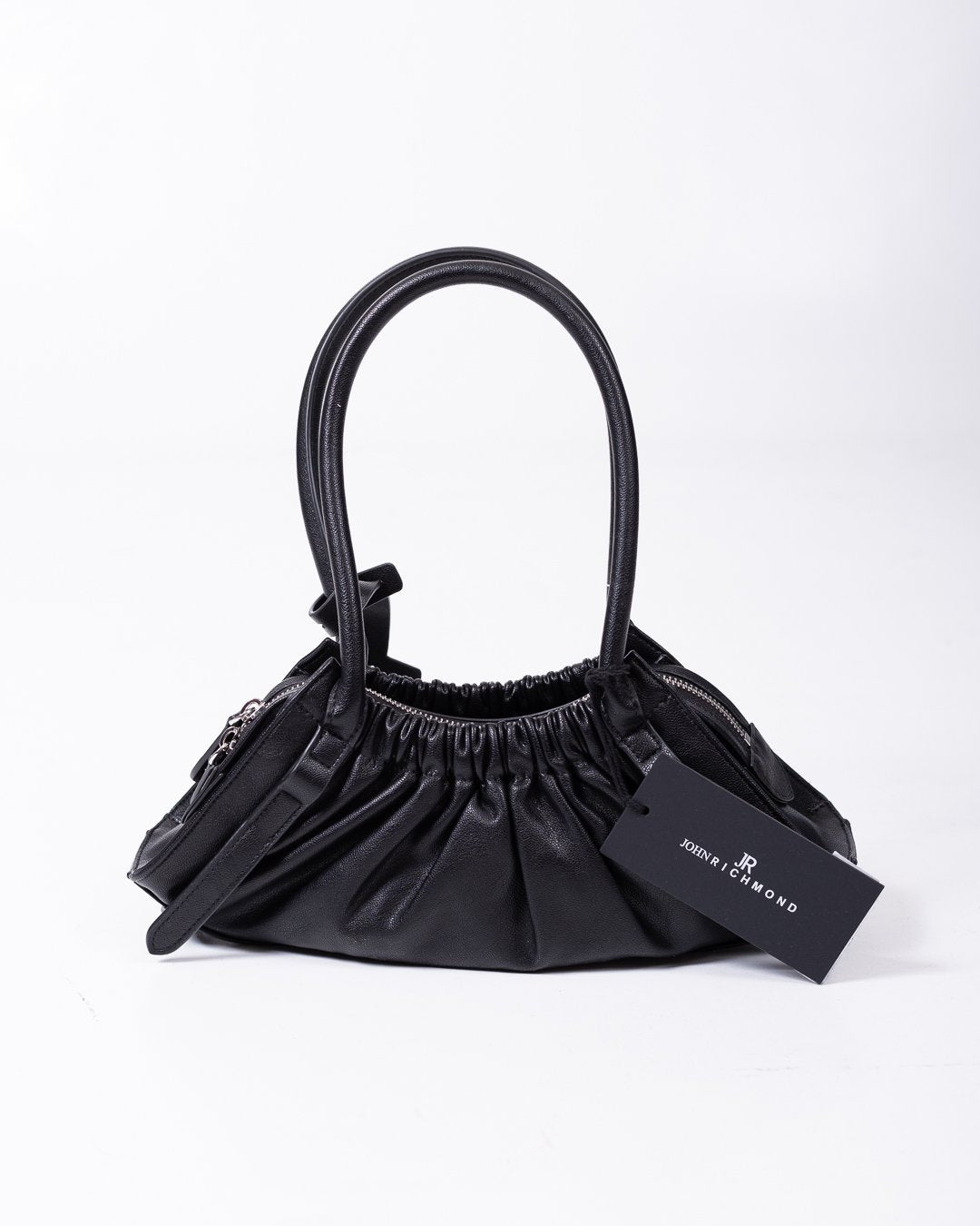 Borsa John Richmond mezzaluna con borchie e logo