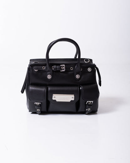Borsa Just Cavalli in eco pelle con dettagli argento e logo