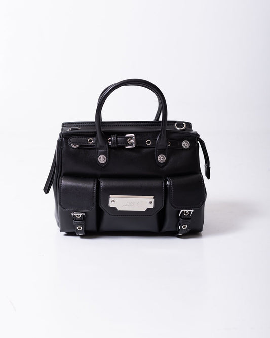 Borsa Just Cavalli in eco pelle con dettagli argento e logo