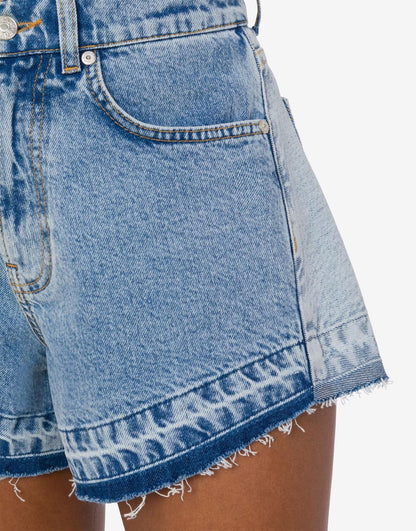 Short Moschino Jeans in denim bi-color donna