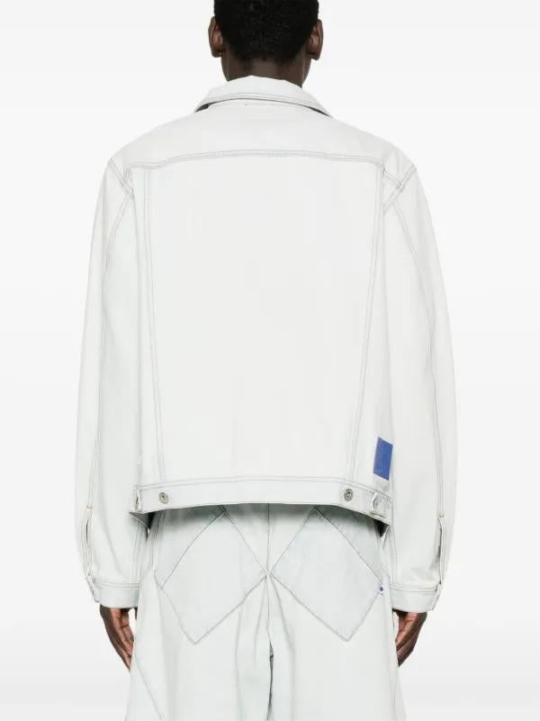 Giubbotto Marcelo Burlon in denim con tasche uomo