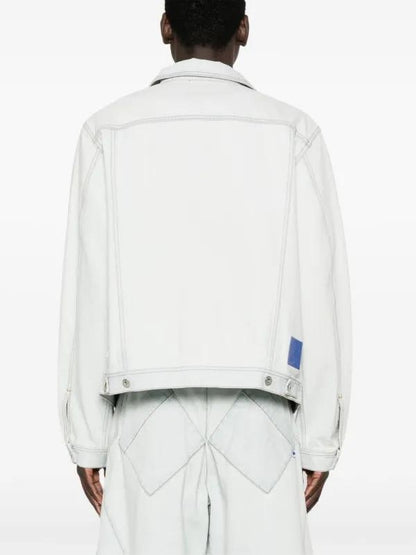 Giubbotto Marcelo Burlon in denim con tasche uomo
