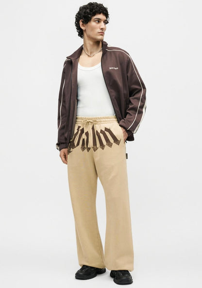 Pantalone Palm Angels in felpa "Big Waist Logo" uomo