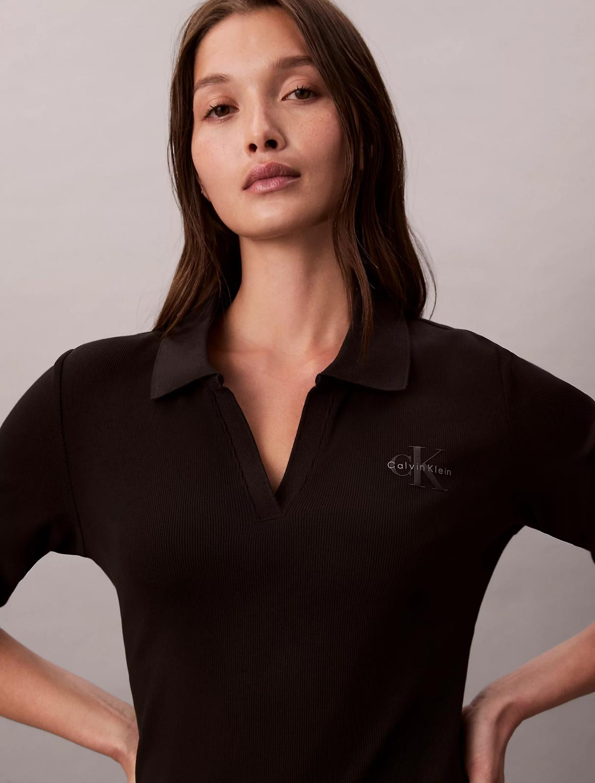 Abito Calvin Klein polo in costina donna