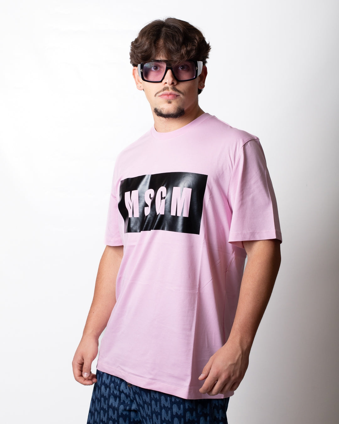 T-Shirt MSGM stampa "Logo Box"