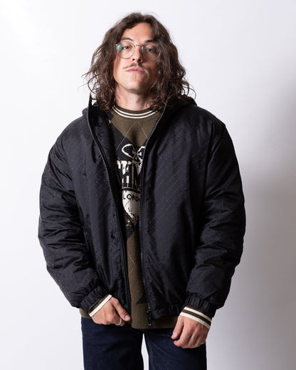 Giubbotto Richmond X in nylon con logo all-over uomo