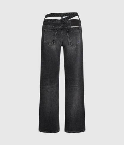 Jeans Karl Lagerfeld mid rise relaxed con dettaglio cut-out donna