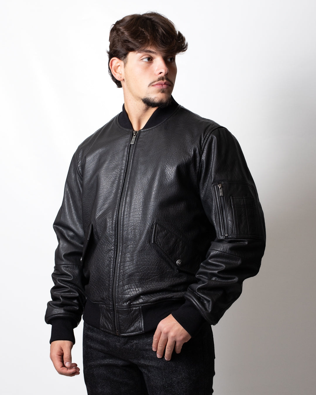 Giubbotto Just Cavalli bomber in vera pelle uomo