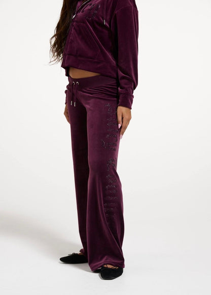 Pantalone Juicy Couture con logo strass