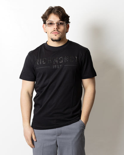 T-Shirt Richmond X con logo strass uomo