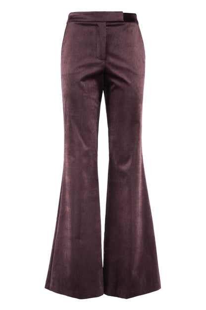 Pantalone Nenette a zampa in velluto