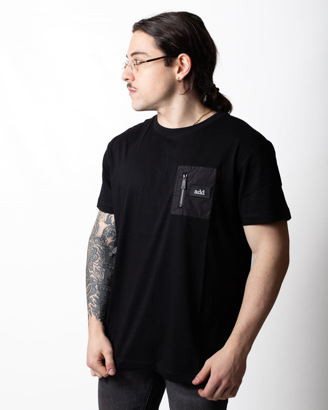 T-Shirt Add con tasca in nylon uomo