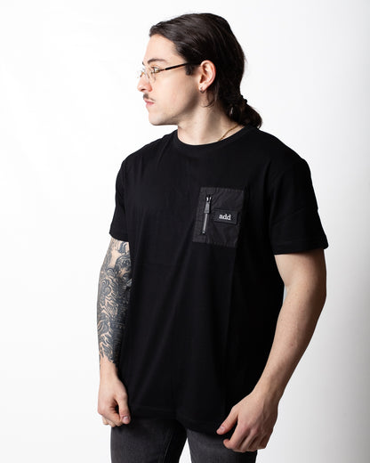 T-Shirt Add con tasca in nylon uomo