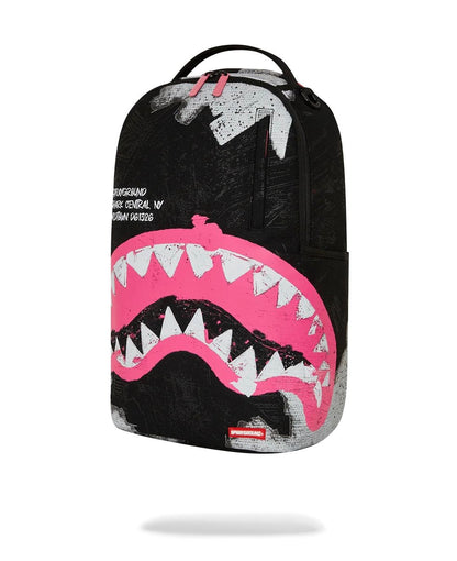 Zaino Sprayground nero Shark central sorbet hand painted backpack