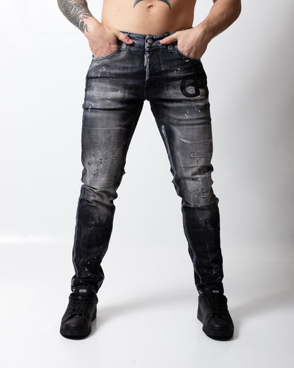 Jeans G2Firenze slim "Dark Leather" uomo