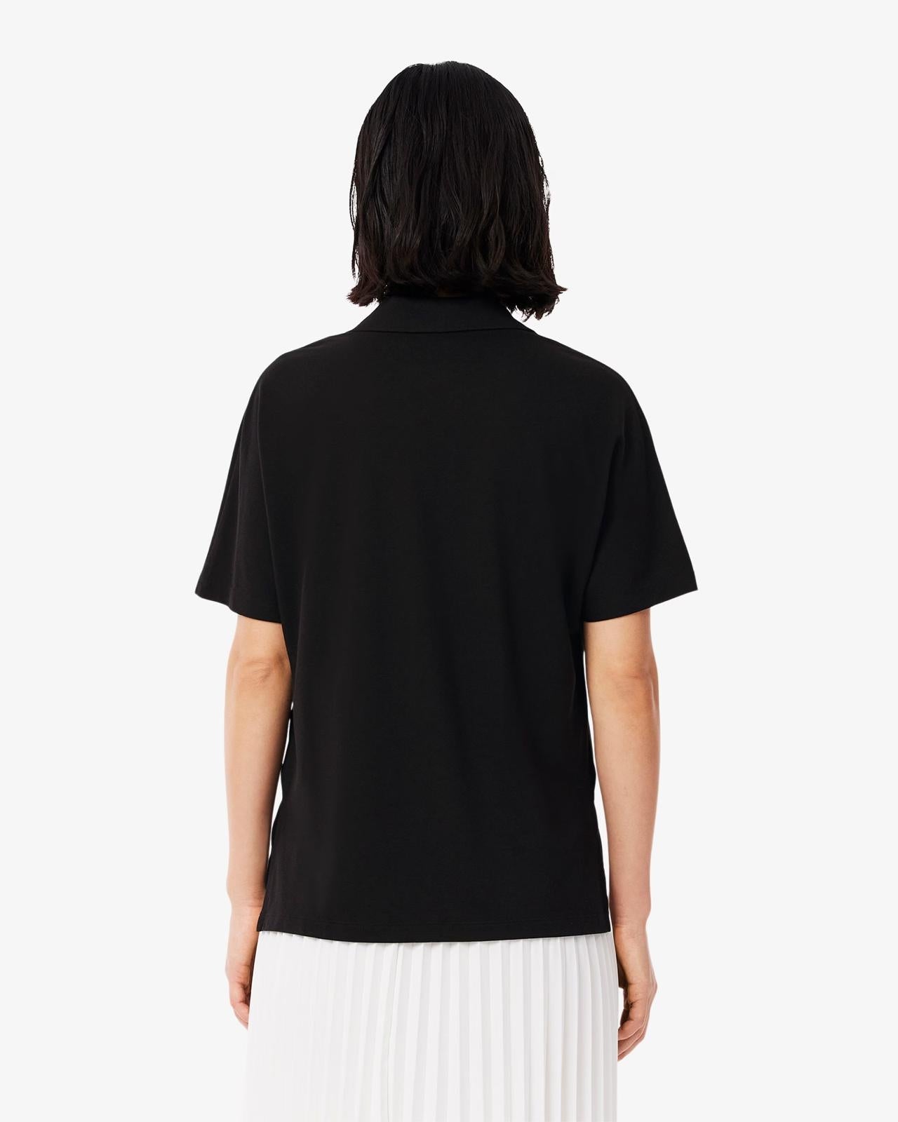 Polo Lacoste in fluido pique donna
