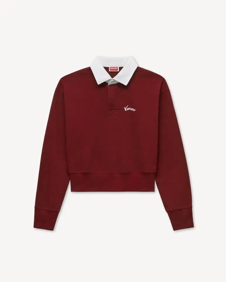 Felpa polo Kenzo Paris logo ricamato