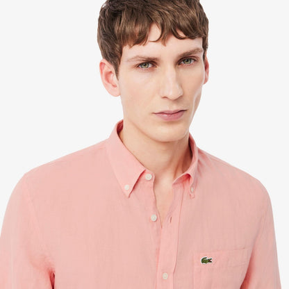 Camicia Lacoste regular in lino uomo