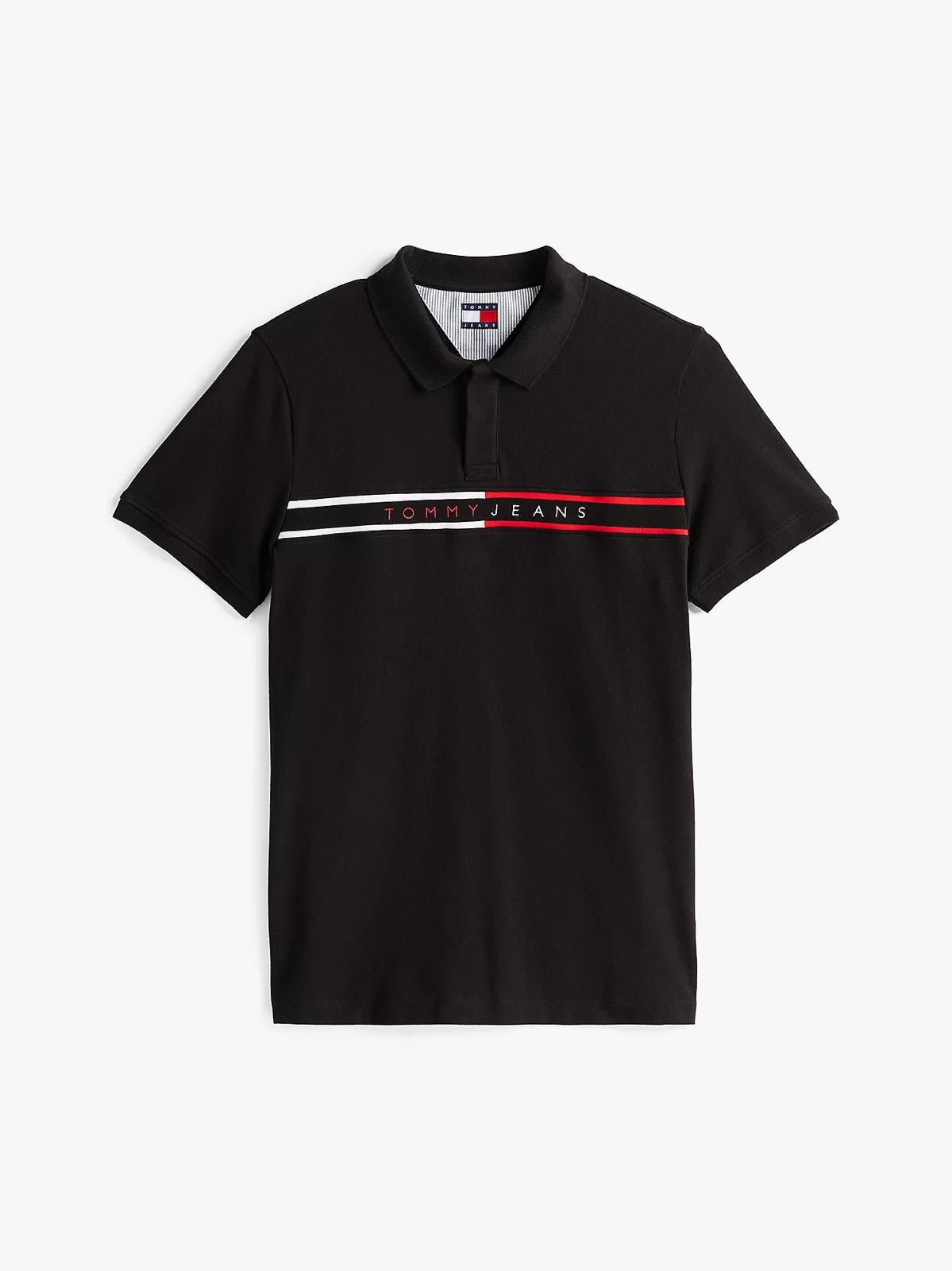 Polo Tommy Jeans con banda logata uomo