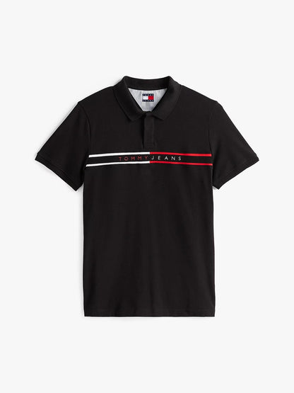 Polo Tommy Jeans con banda logata uomo