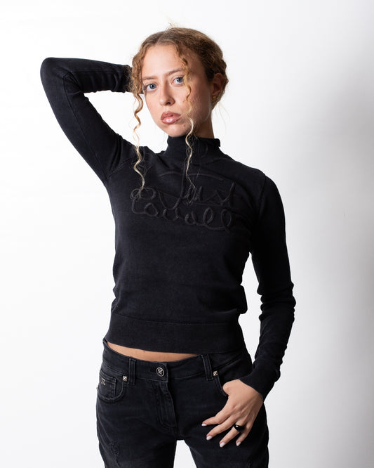 Maglia Just Cavalli lupetto con logo in rilievo donna
